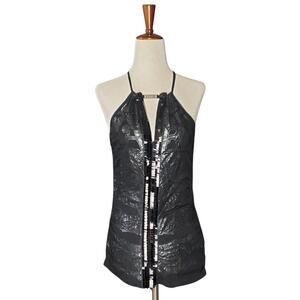 Y2k Subversive Goth Top Black Club Wear Slim Fit Alt KARV - Women's XS